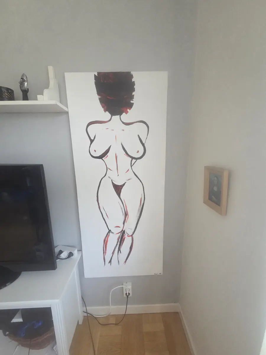 Tystnadens pris - Acryl - Expressionism - 60×140 cm door SHE UNBOUND