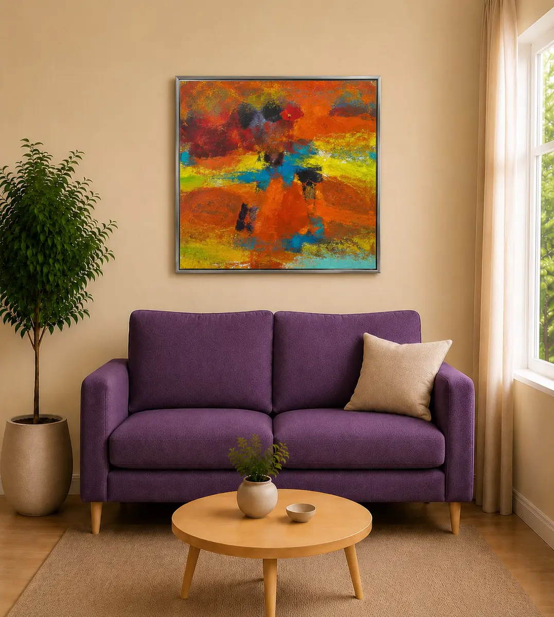 Kunstwerk - Acryl - Abstract - 80×80 cm door Tilly Maj-Britt Bodilius Lindgren