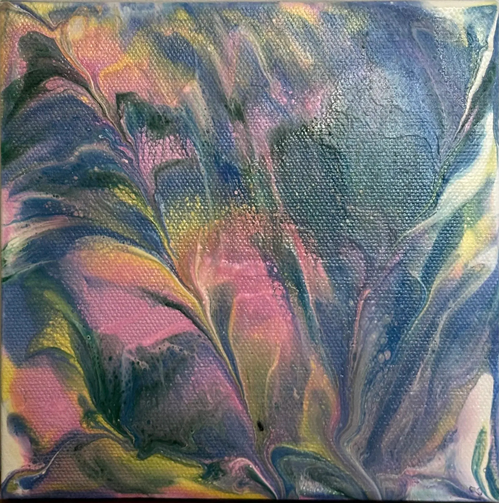Rosagul blomma - Acryl door Ann-Christin (Acmpainting) Martinsson