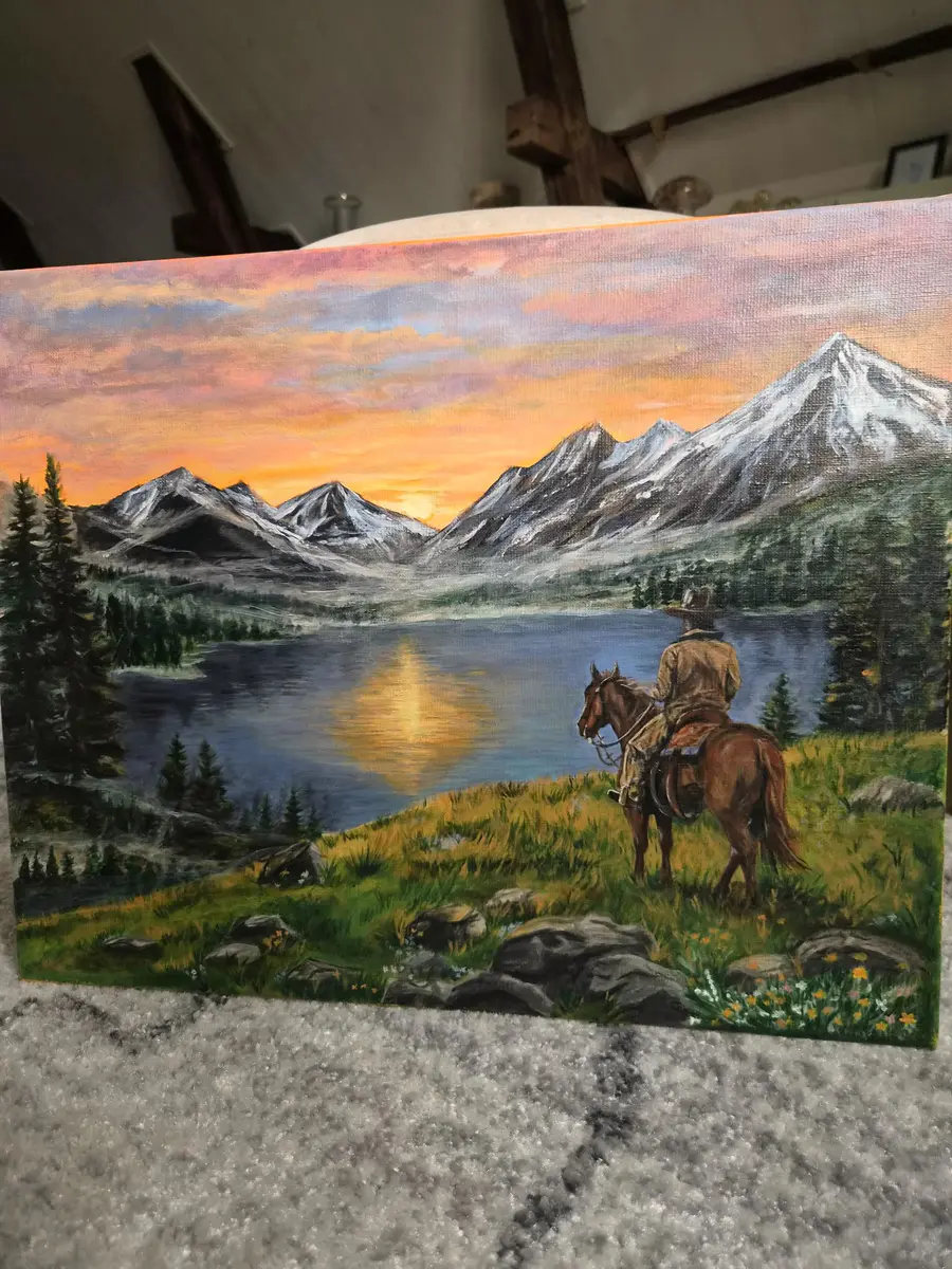 Wilderness Peace - Acryl - Landscape - 50×40 cm door Lisa Lithman