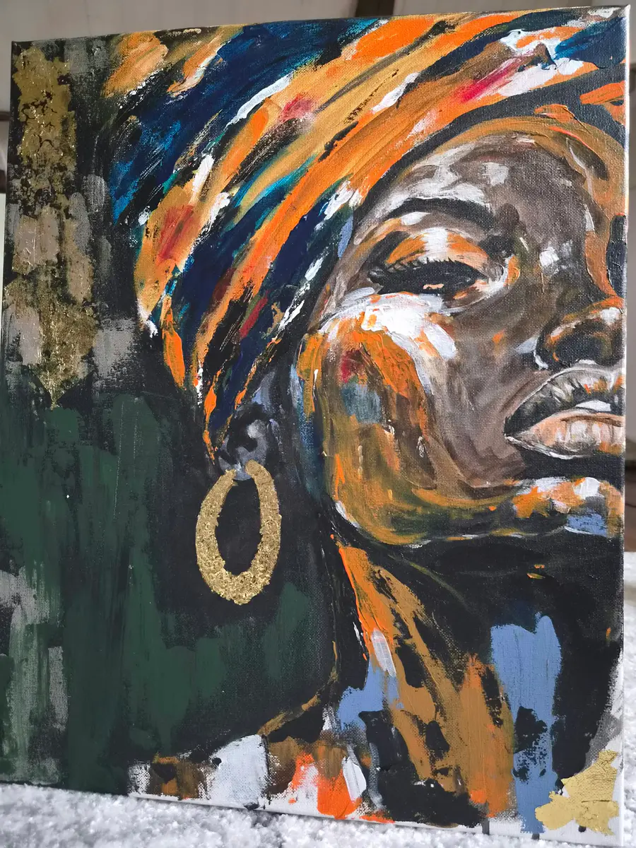 Kap Verde - Acryl - Abstract - 40×50 cm door Lisa Lithman