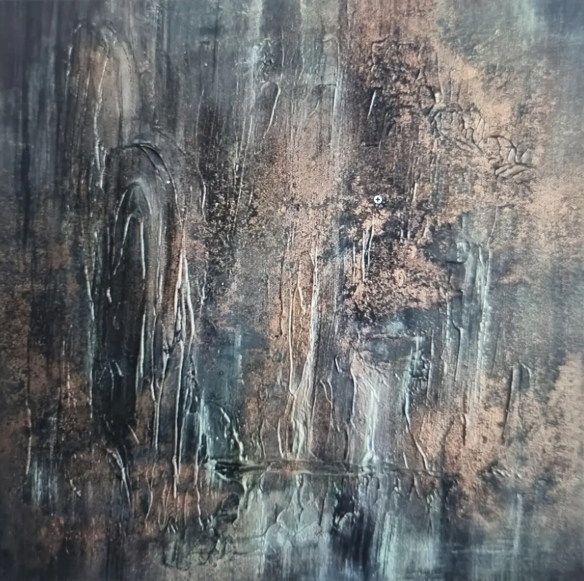 In to the deep / part I - Acryl - Abstract - 40×40 cm door SkogsdottiR.art