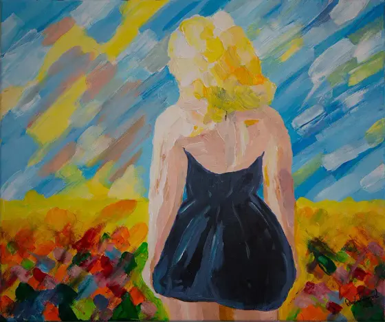 Come with me - Akryl av Andy Renard