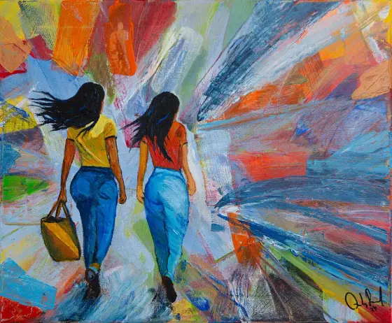 Best Friends Forever - Akryl av Andy Renard