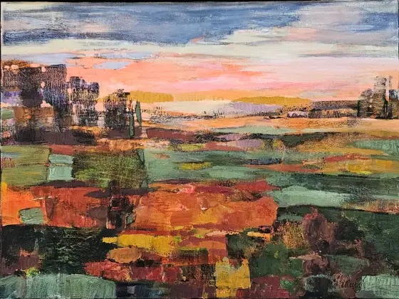 After the Warm Day - Akryl av Tatiana Hellum