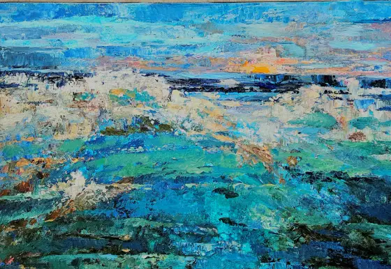 The Call of Turquoise - Acryl door Tatiana Hellum
