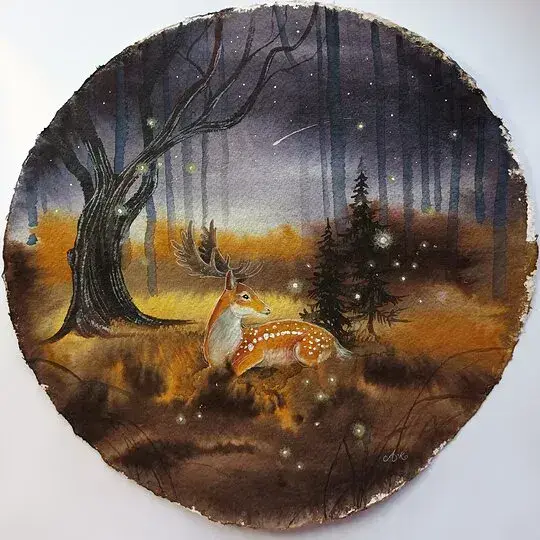 Stjärnfall - Acryl door Komstadiusart
