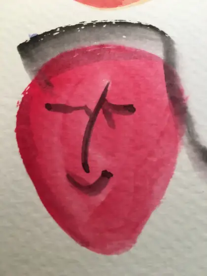 Självporträttet!! - Aquarel door Eva Henriksson