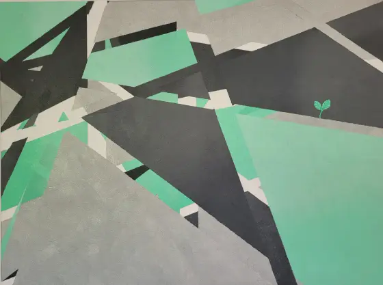 Mint - Acryl door Mlys Art