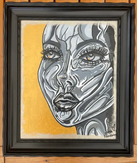Chrome crush - Acryl door Lina A Nordblad