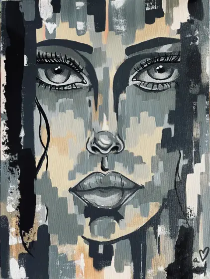 Unspoken - Acryl door Lina A Nordblad