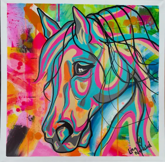 Neon spirit - Acryl door Lina  Nordblad