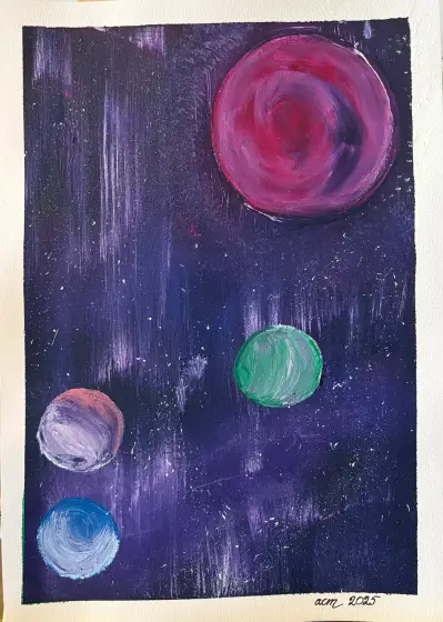 Bortom oss - Akryyli taiteilija Ann-Christin (Acmpainting) Martinsson