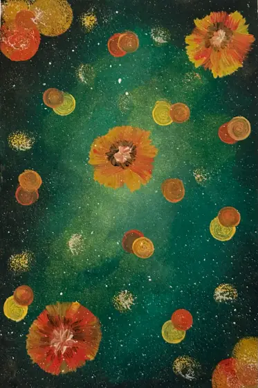 De gröna djupet - Akryyli taiteilija Ann-Christin (Acmpainting) Martinsson