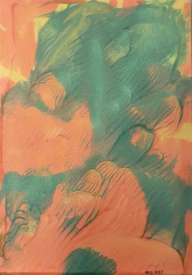 Den gröna hägringen - Akryyli taiteilija Ann-Christin (Acmpainting) Martinsson