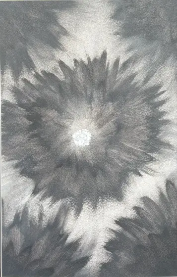 Den svarta blomman - Akryyli taiteilija Ann-Christin (Acmpainting) Martinsson