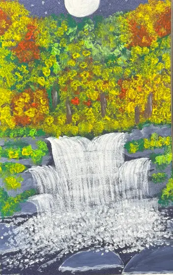 En höstdag - Akryyli taiteilija Ann-Christin (Acmpainting) Martinsson
