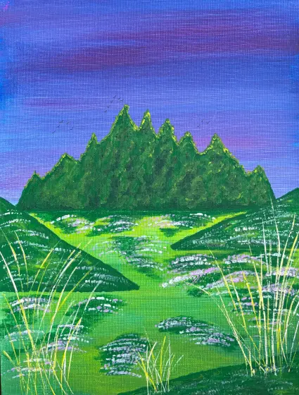 En sommar kväll - Akryyli taiteilija Ann-Christin (Acmpainting) Martinsson