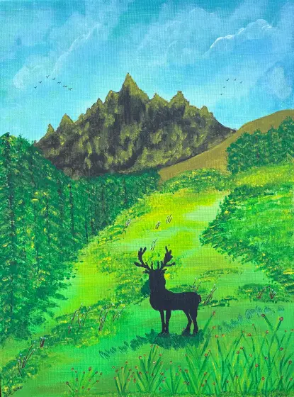 Frihet - Akryyli taiteilija Ann-Christin (Acmpainting) Martinsson