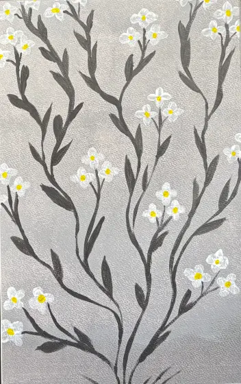 Tre små blommor - Akryyli taiteilija Ann-Christin (Acmpainting) Martinsson