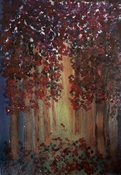 Vandringen hem - Akryyli taiteilija Ann-Christin (Acmpainting) Martinsson