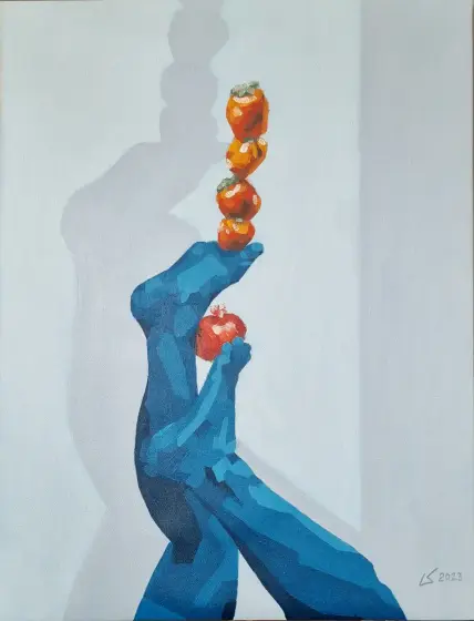 Persimån - Acryl door Lovisa Kexel Sandberg