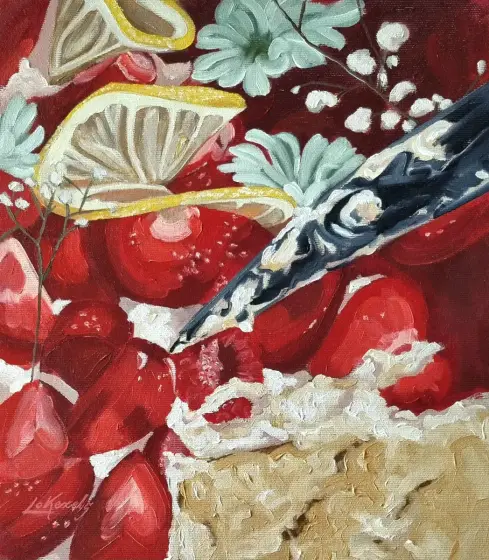 Midsommarsött - Acryl door Lovisa Kexel Sandberg