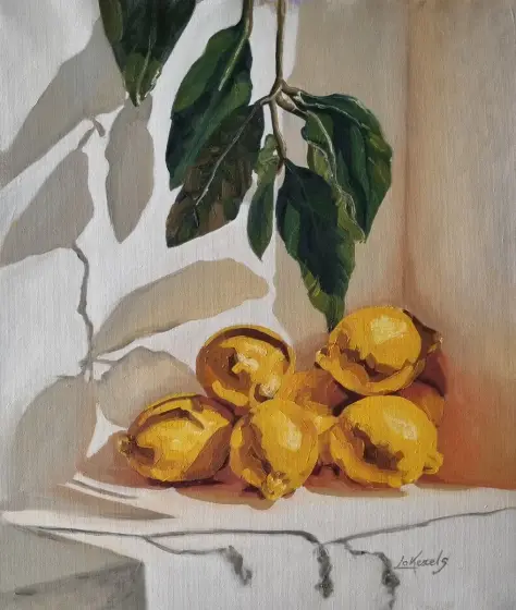 Sette limoni - Acryl door Lovisa Kexel Sandberg