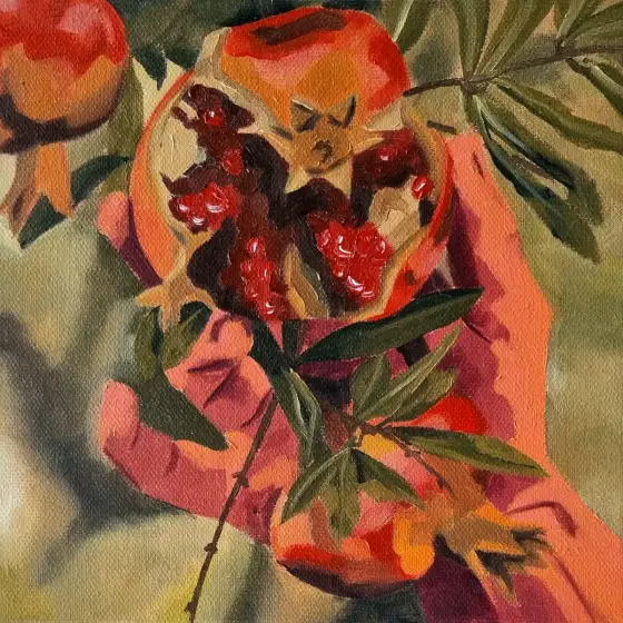 Sprängäpple – Acrylic by Lovisa Kexel Sandberg