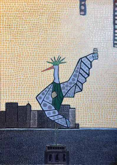 Statue of Wings - Akryl av Vivianne Otsa