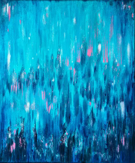 Blue Forest - Acryl door Irina Nikolaeva
