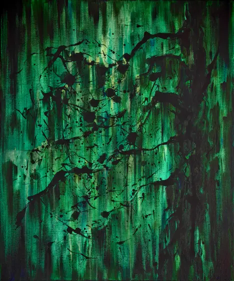 Dark Forest - Acryl door Irina Nikolaeva