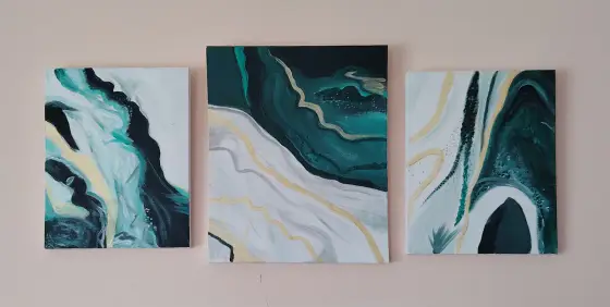 Green Reverie - Acryl door Donna