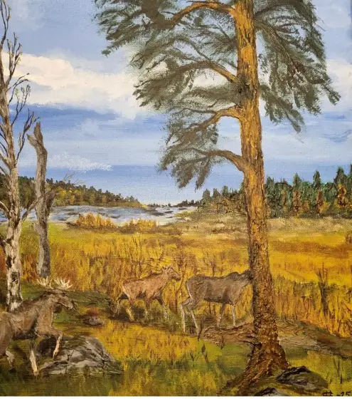 Skogens stillhet och livets rörelse - Acryl door Håkan Siggemo